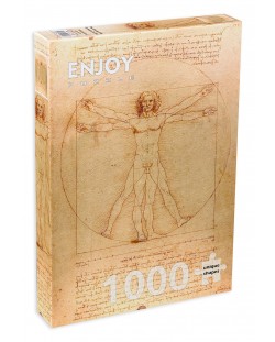 Puzzle Enjoy de 1000 de piese - Omul Vitruvian